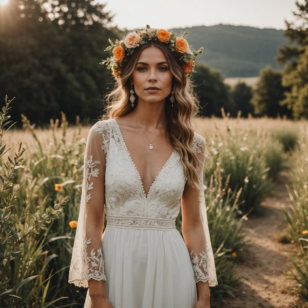 Découvrez la grâce d'un mariage bohème avec nos robes élégantes